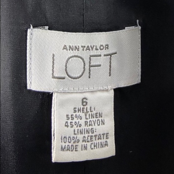 Ann Taylor Black Sheath Dress White Trim Size 6 - Picture 5 of 5